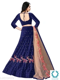 Beautiful Semi Stitched lehenga Choli - Free Size, Purple, Velvet, Dupatta Fabric : Net, Embroidered, Multipack :1